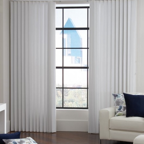 Modern white chainless 90mm vertical blinds online